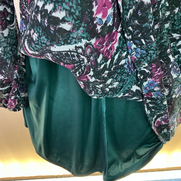 Lane Bryant Plus Size 22 24 3X Top Multi Shiny Shimmery Gold Fall Blouse - Picture 11 of 12